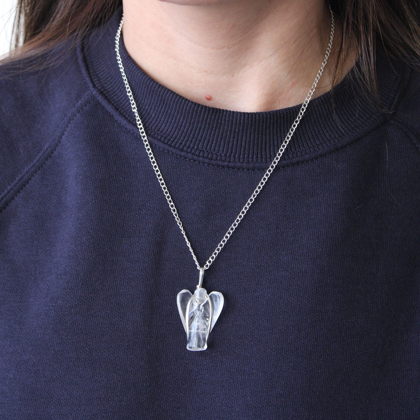 Prívesok Anjel strážny z drahého kameňa – tigrie oko