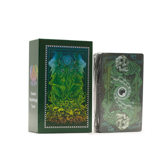 Metálfényű tarotkártya-készlet – Cthulhu-mitológia – útmutatóval