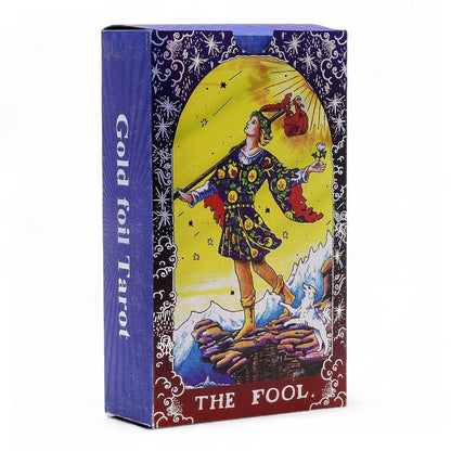 Tarot kártyakészlet kék fémes fóliával – Mandala – útmutatóval