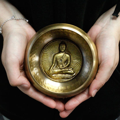 Súprava spievajúcej misy Budha medicíny, 10 cm (min. 500 g)